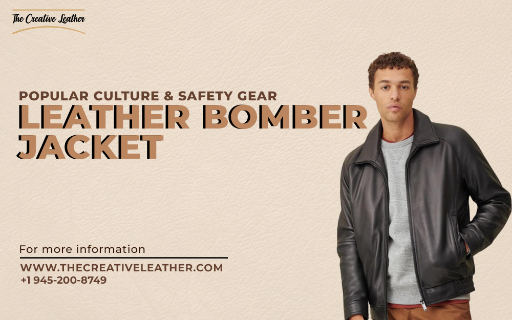 Popular Culture Leather Bomber Jacket